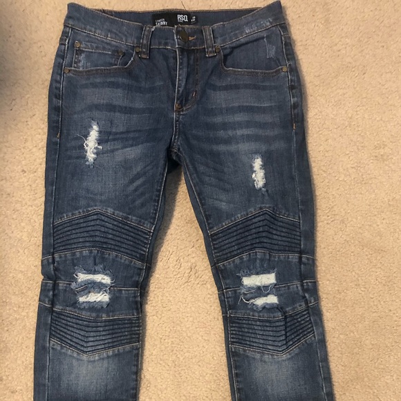 RSQ London Skinny Jeans | Navy - Picture 5 of 5